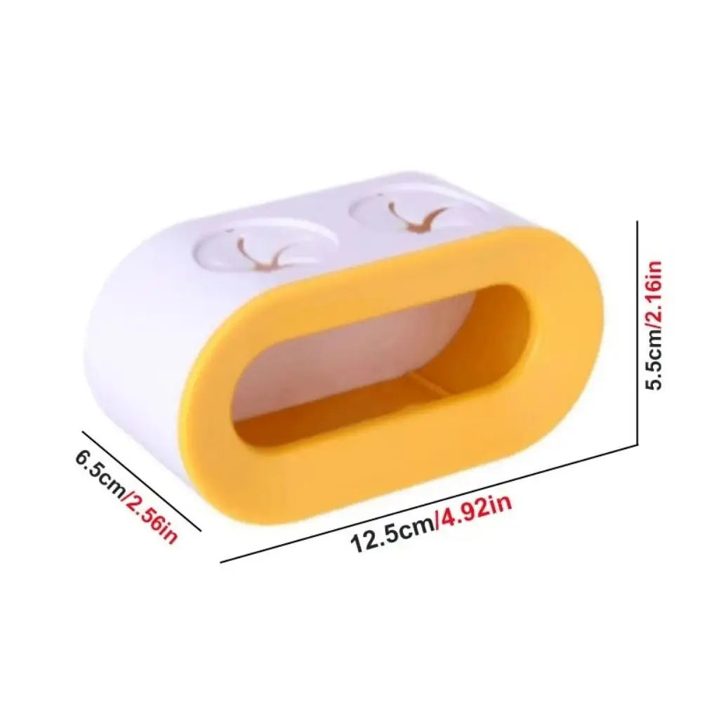 Wall-Mounted Electric Toothbrush Holder Double Hole Self-adhesive Toothbrush Stand Rack Detachable Space Saving