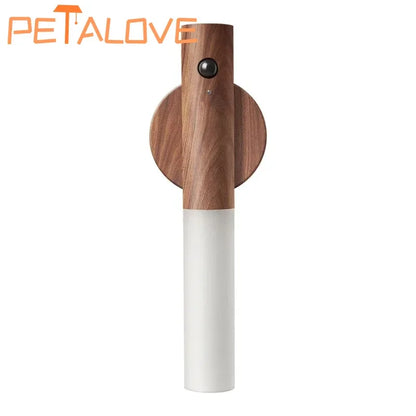 Motion Sensor LED Night Light Rechargeable Wall Sconces Magnetic Wall Lights Wooden Wall Lamp for Bedroom Stair Table Cabinet