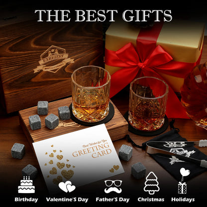 Kit Whiskey Stones & Glasses Set Box