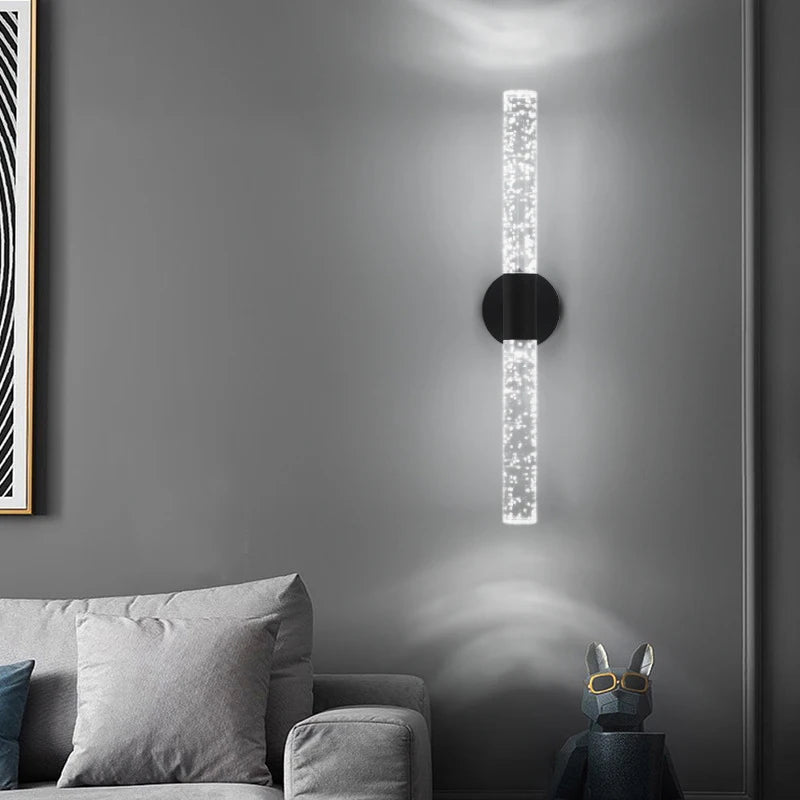 Nordic Bubbles Crystal Rod LED Wall Lamp