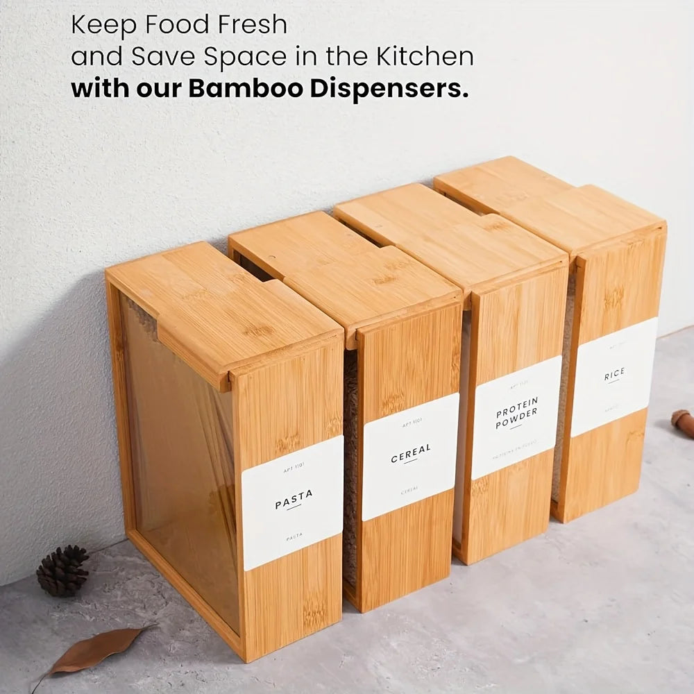 Bamboo Wood Food Dispenser