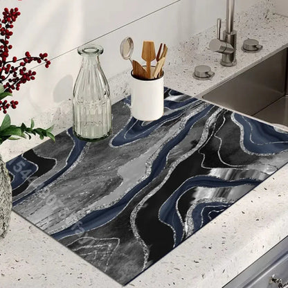 Absorbent Tableware Dish Drying Mat Kitchen