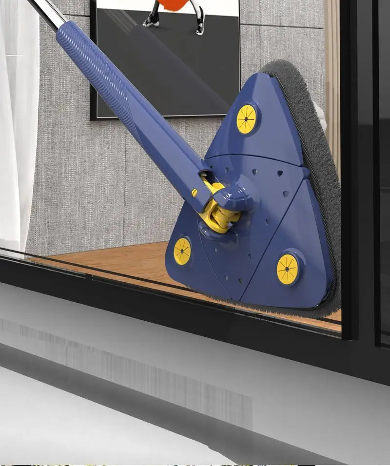 2024 Self-wringing Triangle Extended Mop X Type Microfiber Floor Squeeze Free Hand Washing Lazy Tool Rotate Household Cleaning