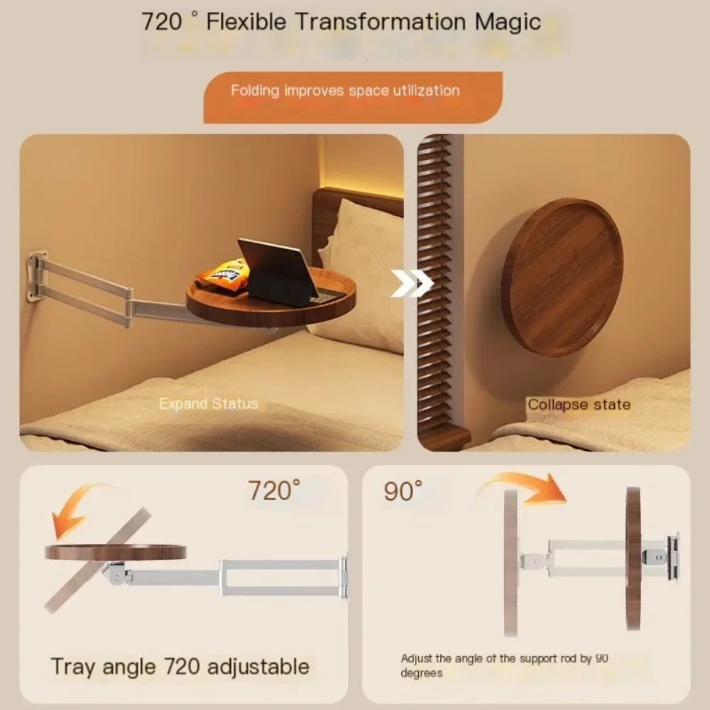 Foldable Wall Mounted Table with Storage