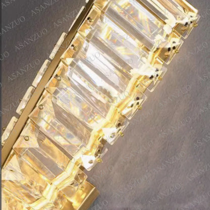 Nordic Long bar crystal wall lamps luxury