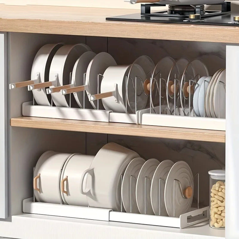 Kitchen Cabinet Pot Organizer Rack