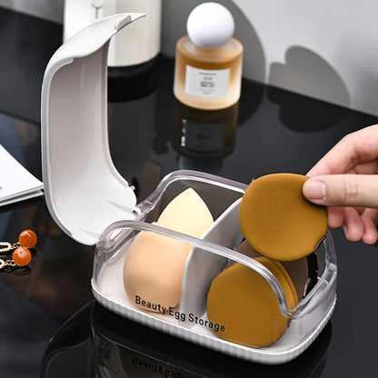 Makeup Sponge Case Portable Dustproof Cosmetic Egg Storage Box Multifunctional Beauty Tools Storage Box Make Up Blender Case