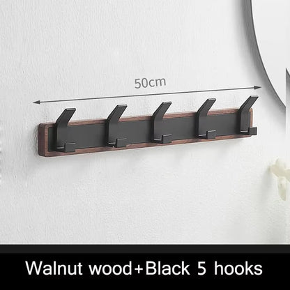 Walnut Coat Wall Hook Wall Hanging Coat Rack for Bathroom Kitchen Bedroom Hallway Wall Hooks Coat Clothes Holder