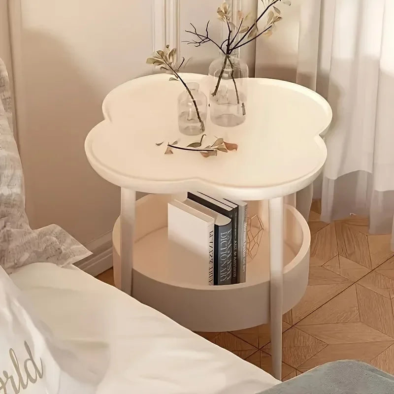 Modern Minimalist Bedside Table with Portable Storage Rack - Space Saving Design, Casual and Chic Home Decoration