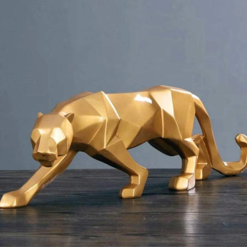 Abstract Resin Leopard Statue