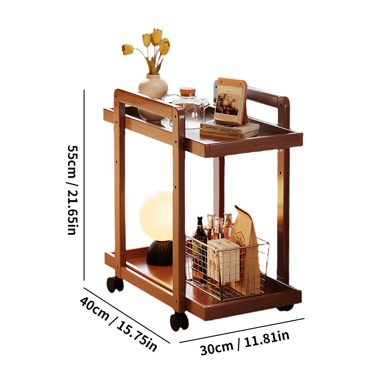 Modern Brown Coffee Table with Storage