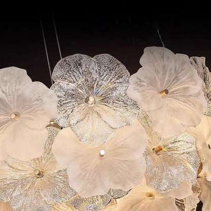 Modern Lustre Glass Flower Led