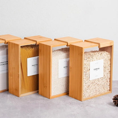 Bamboo Wood Food Dispenser