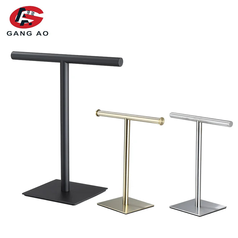 Movable Free-Standing Hand Towel Holder paper towel holder 304 Black Bath Towel Stand Bathroom Towel Hanger Vanities Countertop