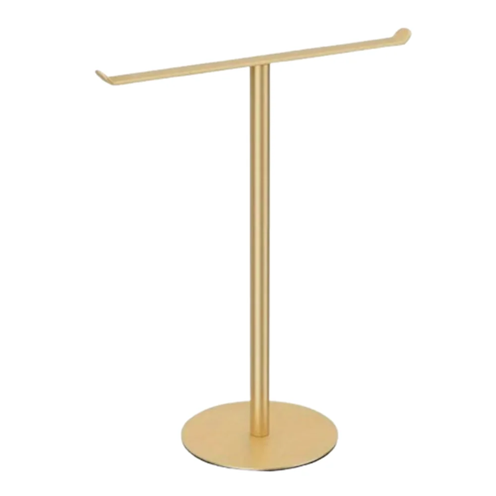 Stainless Steel Bath Towel Stand T-Shape Modern Style Bathroom Towel Hanger with Heavy Base Rustproof Hand Towel Holder Kitchen