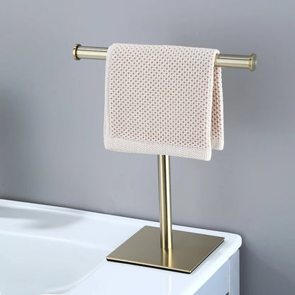 Movable Free-Standing Hand Towel Holder paper towel holder 304 Black Bath Towel Stand Bathroom Towel Hanger Vanities Countertop