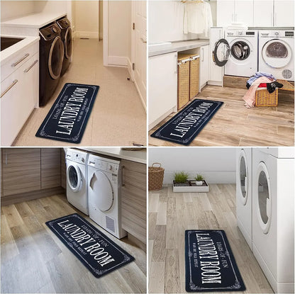 Laundry Room Rug Runner Non-Slip