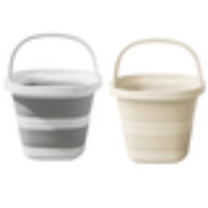 Versatile Folding Water Bucket with Handle for Home and Outdoor Use - Collapsible Fishing Pail for Portable Storage