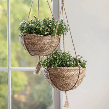 Natural Seagrass Hanging Planter