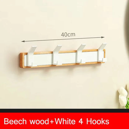 Walnut Coat Wall Hook Wall Hanging Coat Rack for Bathroom Kitchen Bedroom Hallway Wall Hooks Coat Clothes Holder
